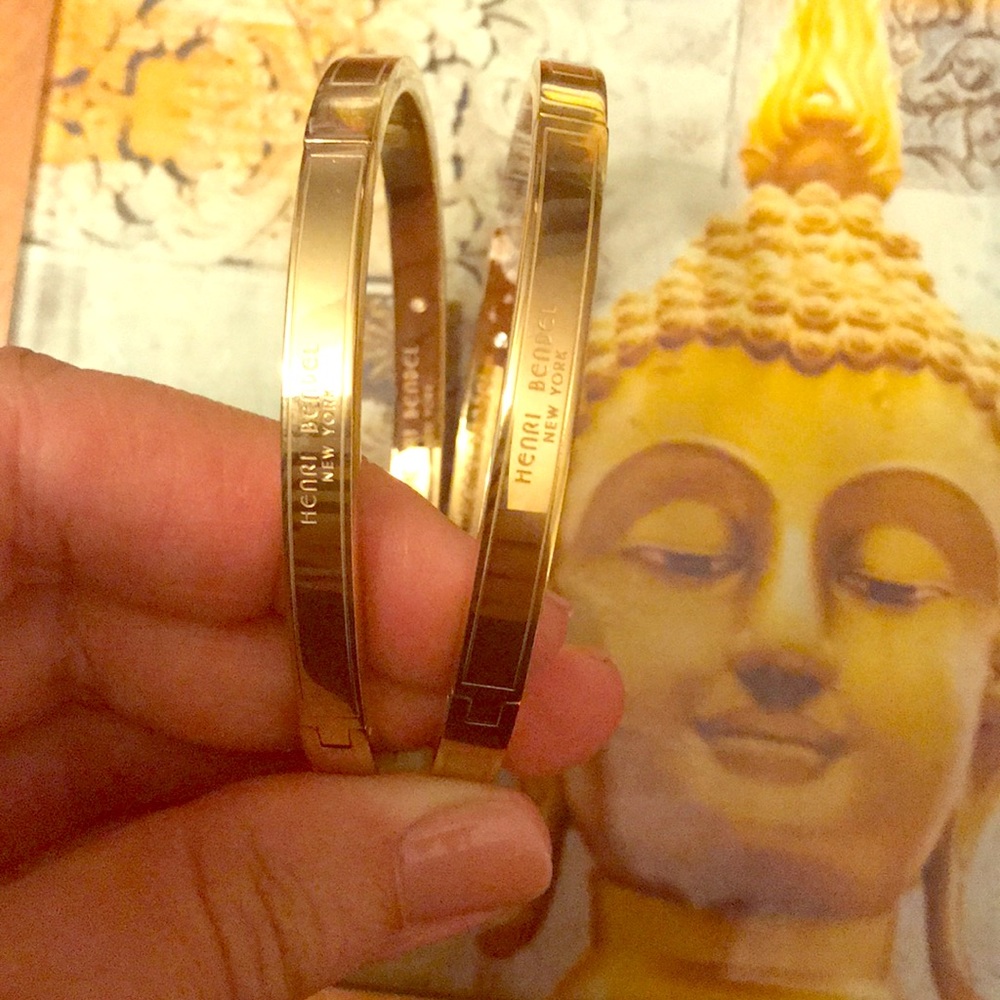Henri bendel bangles- gold